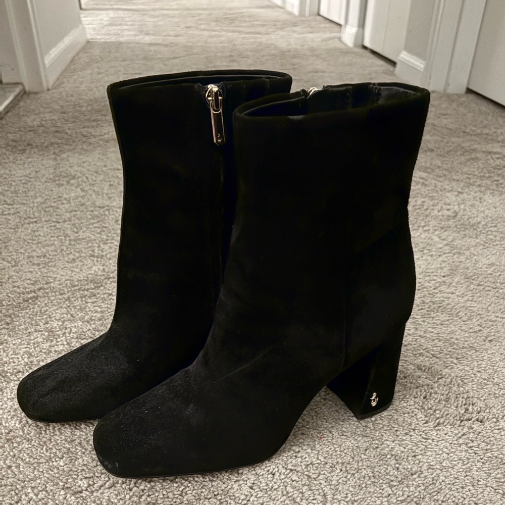 Sam Edelman Codie Square Toe Bootie (Women) (Black)